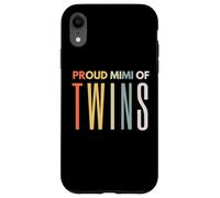 Fier Mimi of Twins pour la fête des mères, Footprint Mom Leopard Coque pour iPhone XR