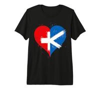 Fier Moitié Suisse Moitié Écossaise Un Drapeau Suisse Écosse T-Shirt Haut de Gamme