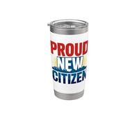 Fier nouveau citoyen américain pour les citoyens naturalisés Gobelet isotherme en acier inoxydable double paroi