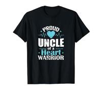 Fier Oncle Heart Warrior T-Shirt Graphique avec Valeur, Homme, Noir, S