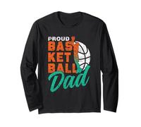 Fier Papa De Basket-Ball Père Joueur Papa Basketteur Manche Longue