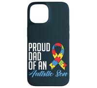 Fier Papa d'un Fils autiste - Autism Awareness Père-Fils Coque pour iPhone 15