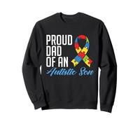 Fier Papa d'un Fils autiste - Autism Awareness Père-Fils Sweatshirt