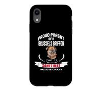 Fier Parent d'un Chien Griffon de Bruxelles Parfois Sauvage Coque pour iPhone XR