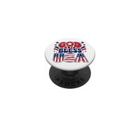 Fier Patriote Que Dieu bénisse l'Amérique, Monument commémoratif pour Les Anciens Combattants PopSockets PopGrip Adhésif