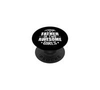 Fier père de Deux Filles PopSockets PopGrip Adhésif