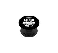 Fier père de Deux garçons PopSockets PopGrip Adhésif