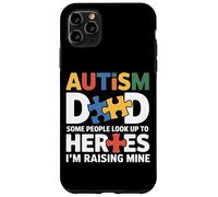 Fier père du héros autiste Fils de Sensibilisation à l'Autisme Papa Fils Coque pour iPhone 11 Pro Max