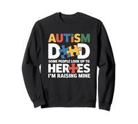 Fier père du héros autiste Fils de Sensibilisation à l'Autisme Papa Fils Sweatshirt