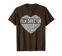 Fier réalisateur de Films Cadeaux du cœur Cinéaste T-Shirt, Homme, Marron, XXL