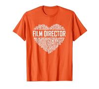 Fier réalisateur de Films Cadeaux du cœur Cinéaste T-Shirt, Homme, Orange, XXL