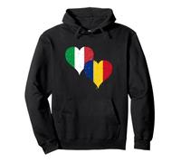 Fier Roumain Italien Un Drapeau Italie Roumanie Vintage Sweat à Capuche