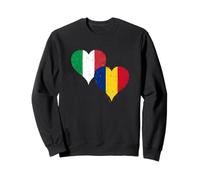 Fier Roumain Italien Un Drapeau Italie Roumanie Vintage Sweatshirt