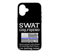 Fier SWAT Girlfriend Special Forces Drapeau US Ligne Bleue Fine Coque pour iPhone 16