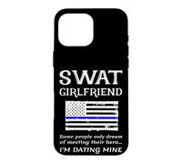 Fier SWAT Girlfriend Special Forces Drapeau US Ligne Bleue Fine Coque pour iPhone 16 Pro Max