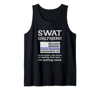 Fier SWAT Girlfriend Special Forces Drapeau US Ligne Bleue Fine Débardeur