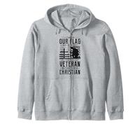 Fier vétéran, je défends notre drapeau, je m'agenouille pour la croix Sweat à Capuche