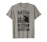 Fier vétéran, je défends notre drapeau, je m'agenouille pour la croix T-Shirt