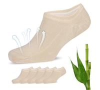 Fiera Besa Chaussettes Bambou 5 Paires Unisexe Invisibles Beige Clair 35-38