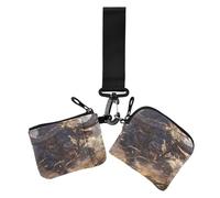 Fierce Bull Lot de 2 petits étuis pour cartes de crédit avec poche zippée pour femme Marron et noir, Taureau féroce marron et noir, 1 size, Décontracté