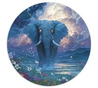 Fierce Éléphant | pour Adultes |Fleurs Thunder Mountains Rivers| 1000pcs (67.5x67.5cm) Puzzles Jeux Éducatifs Puzzles De Décoration Intérieure