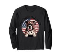 Fierce Heart. Free Spirit - Boxer patriotique drapeau USA Manche Longue