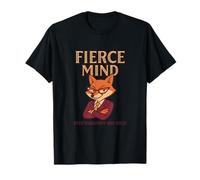 Fierce Mind Feminist Fox Graphic Bordeaux Doré T-Shirt