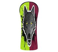 Fierce Wolf Ensemble de housses de golf imperméables avec étiquettes interchangeables pour pilotes, bois et pilotes de golf hybrides pour homme Vert/rouge