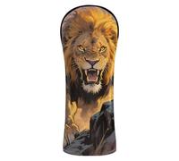Fierce Yellow Lion Housse de protection pour club de golf avec étiquette numérotée pour Driver Bois de parcours Hybrides Accessoires de golf