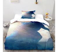 FIERDXA Parure De Couette Bataille Godzilla Housse De Couette Animal Theme Wildlife en Microfibre, Parure De Lit Adulte Enfant, Ensemble De Literie avec 1 Taie d'oreiller Single（135x200cm）