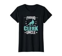 Fière Clerk Uncle Office Pride T-Shirt Graphique avec Valeur, Femme, Noir, L