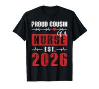 Fière cousine d'une infirmière Est 2026 Nouveau diplômé RN Cousin T-Shirt