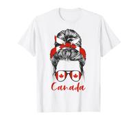 Fière Fille canadienne Drapeau du Canada T-Shirt