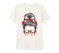 Fière Fille canadienne Drapeau du Canada T-Shirt Haut de Gamme