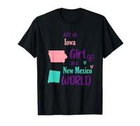 Fière fille juste une fille de l'Iowa dans un monde du Nouveau-Mexique T-Shirt