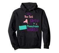 Fière Fille Juste Une Fille de New York dans Un Monde de Pennsylvanie Sweat à Capuche