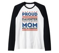 Fière Fille, Merci pour Votre Service, Maman, mère, Femmes Manche Raglan