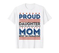 Fière Fille, Merci pour Votre Service, Maman, mère, Femmes T-Shirt Graphique avec Valeur