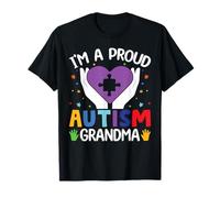 Fière grand-mère autiste petit-fils fille autisme grand-mère maman T-Shirt