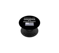 Fière Grand-mère d'un shérif Adjoint, Petit-Fils, Petite-Fille, États-Unis PopSockets PopGrip Adhésif