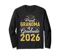 Fière Grand-mère d'une Classe 2026 Graduate Senior Graduation 26 Manche Longue
