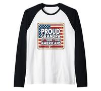 Fière grand-père de trois jeunes américains grand-père petit-enfant Manche Raglan