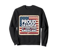 Fière grand-père de trois jeunes américains grand-père petit-enfant Sweatshirt