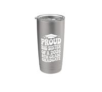 Fière grande sœur d'un diplômé de 8e année 2026, sœur plus âgée Gobelet isotherme en acier inoxydable double paroi