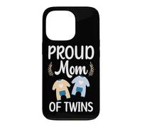 Fière Maman de Jumeaux géniaux Enceintes de Deux bébés mère Coque pour iPhone 13 Pro