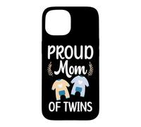 Fière Maman de Jumeaux géniaux Enceintes de Deux bébés mère Coque pour iPhone 15