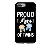 Fière Maman de Jumeaux géniaux Enceintes de Deux bébés mère Coque pour iPhone 7 Plus/8 Plus