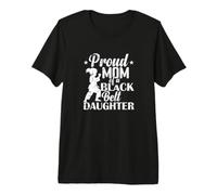 Fière Maman d'une Fille Noire Ceinture T-Shirt Haut de Gamme