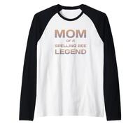 Fière Maman d'une légende d'abeille d'orthographe gagnante Mère Mama Mum Manche Raglan