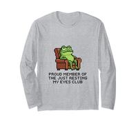 Fière Membre du Just Resting My Eyes Club Pixel Frog Manche Longue